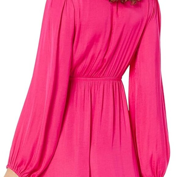 WOMENS THE DROP PINK SILK DRESS, MIDI, SIZE LARGE, NEW WITH TAGS - Picture 4 of 10